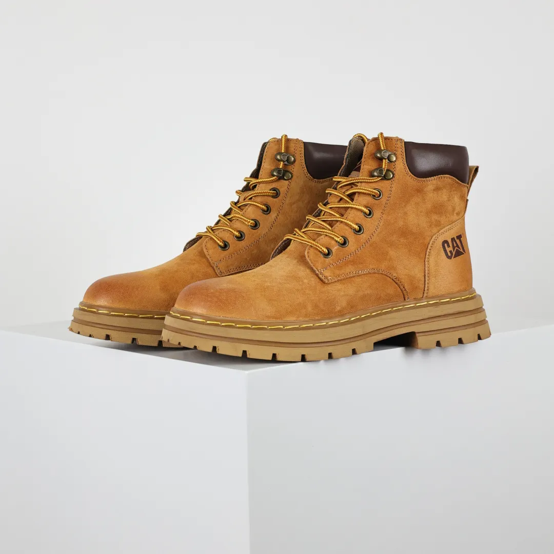 Copywriting price 💰620 Core recommendation Good price CAT Carter tough guy bulldozer brand classic versatile outdoor casual rhubarb boots series Guangdong factory quality 25ss autumn and winter new style Perennial fashion trend matching The fabric is imported from Italy frosted cowhide All shoes are made of genuine cowhide materials from outsole to hardware are made from OEM raw materials Good products do not kill pigs First order quality is strictly controlled Full set of official website unified packaging Special for cold protection and outdoor use this winter Daily casual matching, a must-have for stylish men. Size: 38 39 40 41 42 43 44 (one size larger)